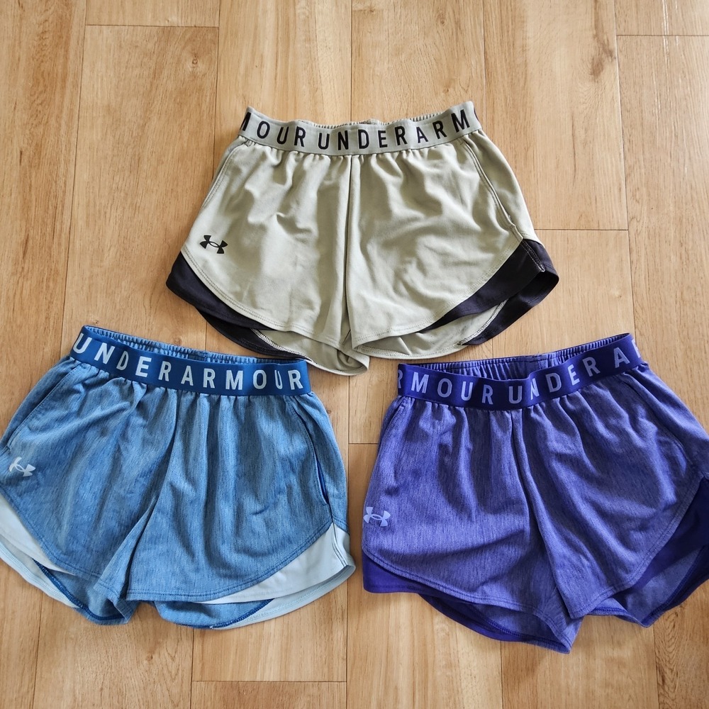 Lot of 3 - Under Armour Play Up 3.0 Shorts Women's XS HeatGear